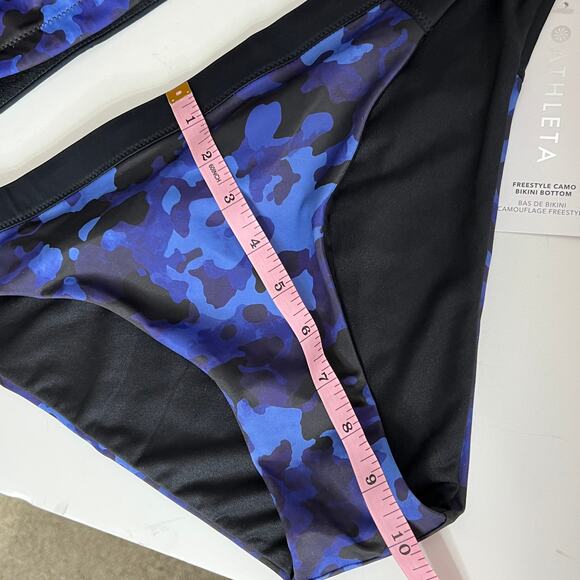 Athleta Freestyle Blue Camo Bikini Top and Bottom Size Large - Picture 10 of 14